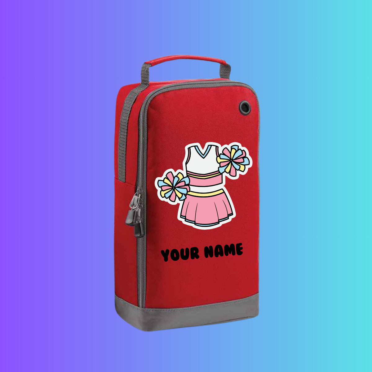 Cheerleader shoe bag with custom name