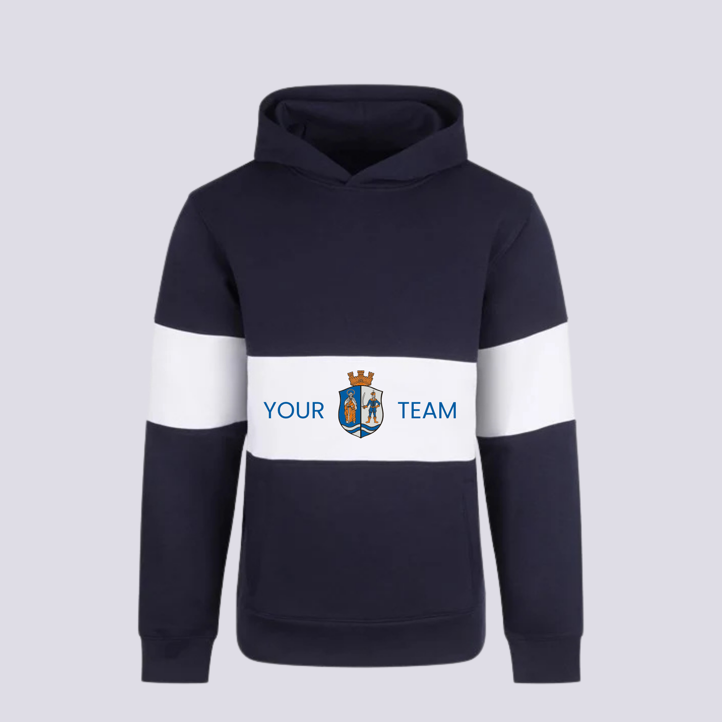 Custom Club Panelled Hoodie – Front Row Heavyweight Team Hoodie with Crest & Team Name