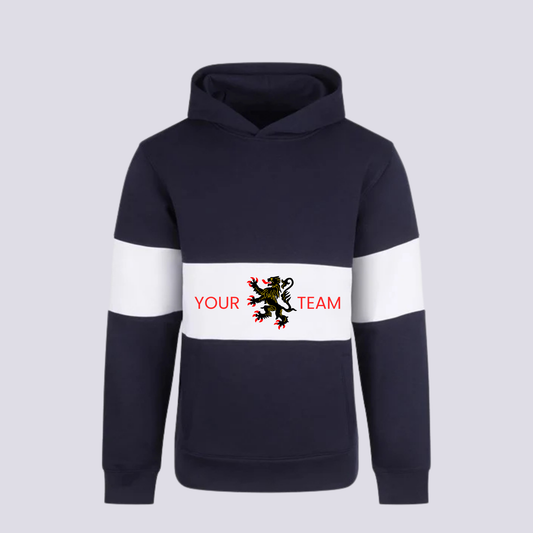 Custom Club Panelled Hoodie – Front Row Heavyweight Team Hoodie with Crest & Team Name