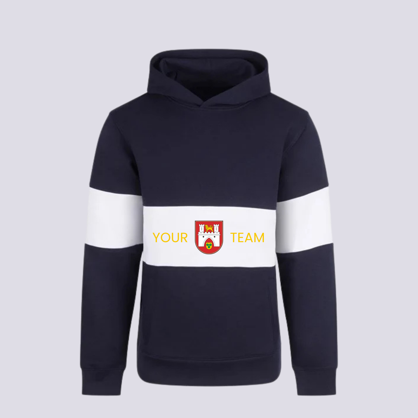 Custom Club Panelled Hoodie – Front Row Heavyweight Team Hoodie with Crest & Team Name