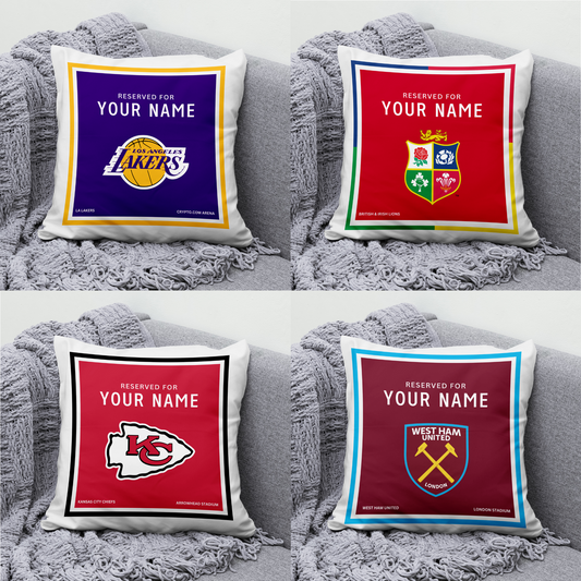 Personalised Sport Team Cushion Covers