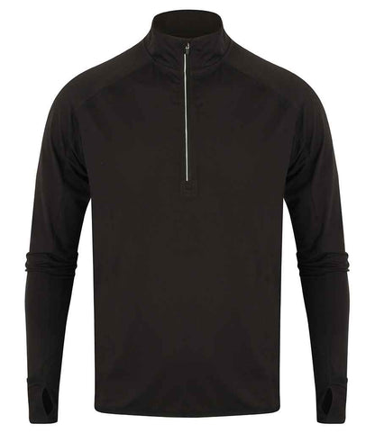 Tombo Long Sleeve Zip Neck Performance Top