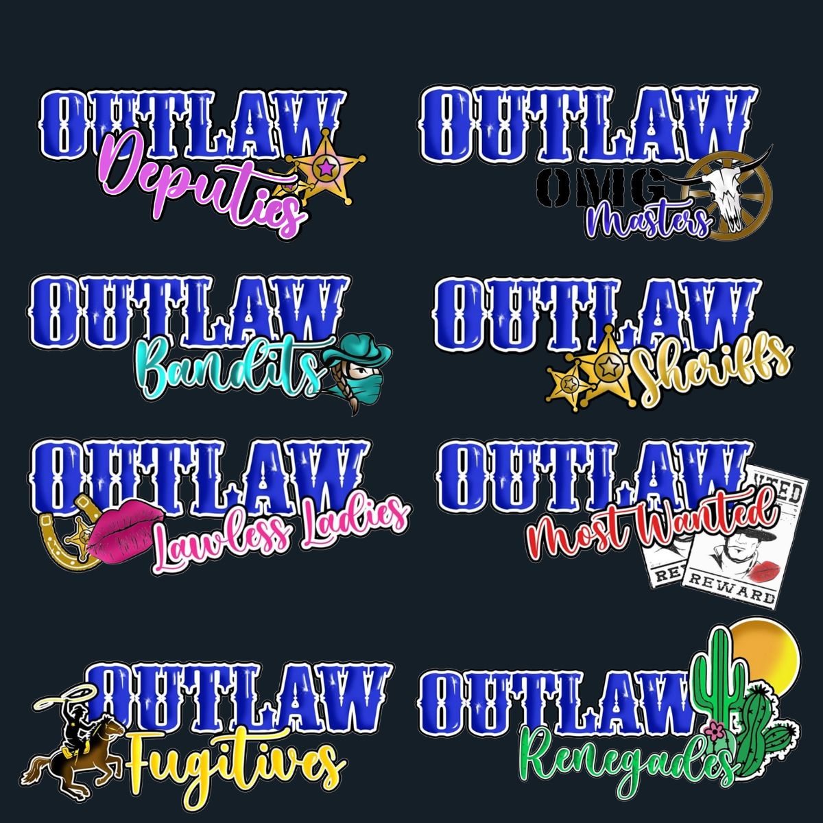 Outlaw Allstars TEAMS 2024 T-shirts