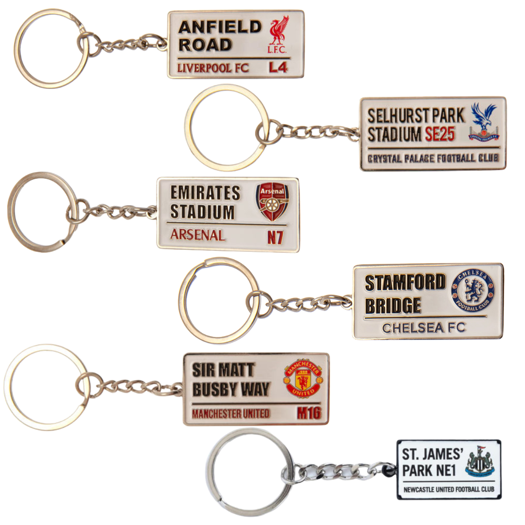 Football Teams Street Sign Keyring