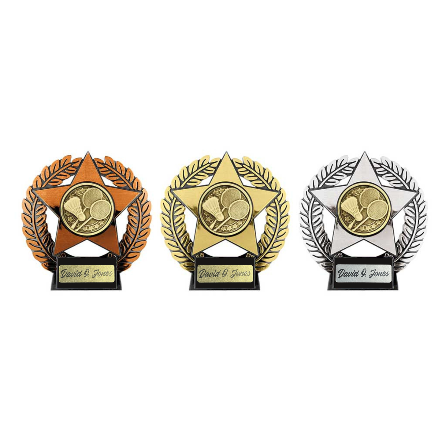 Emperor Star Badminton Plaque Trophy