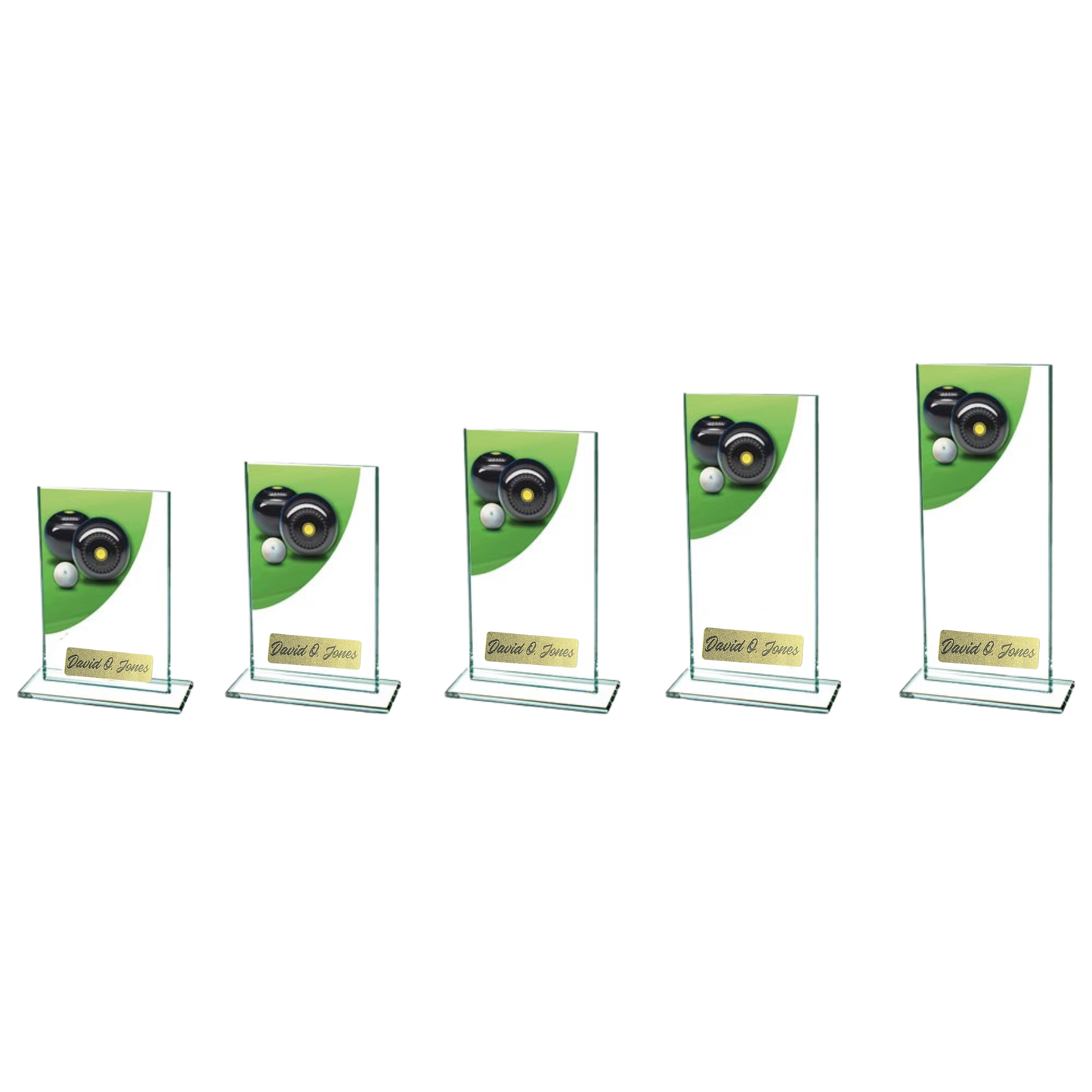 Colour Curve Lawn Bowls Jade Glass Award