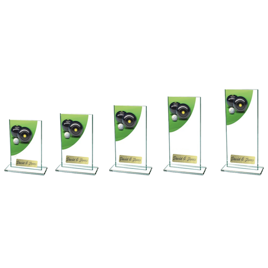 Colour Curve Lawn Bowls Jade Glass Award