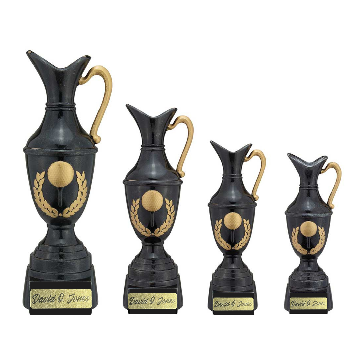 Claret Jug Golf Resin Award Black Gold