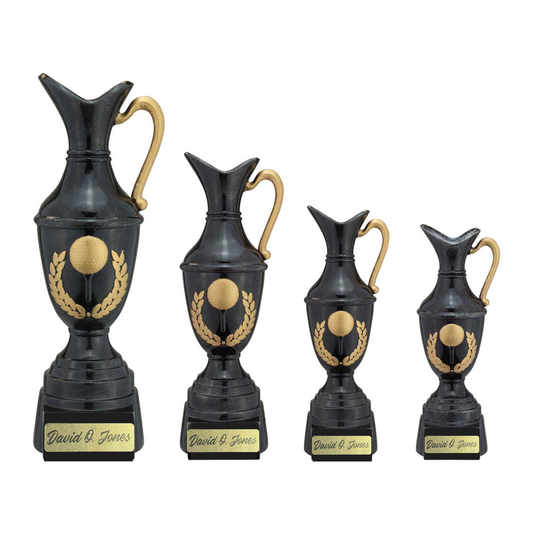 Claret Jug Golf Resin Award Black Gold
