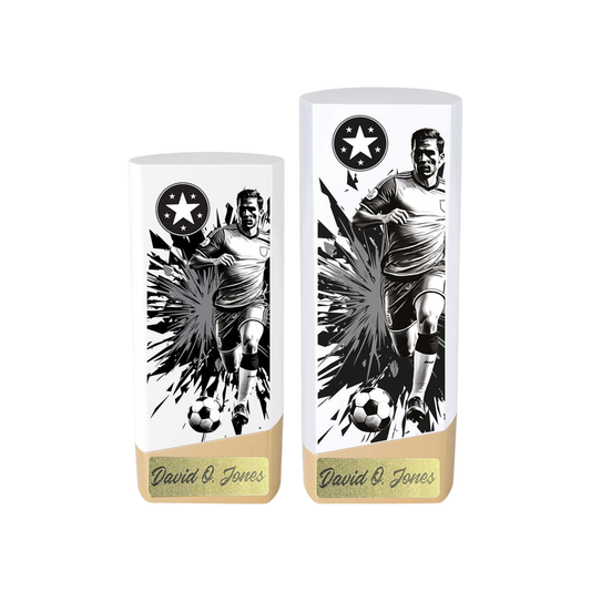 Prime Heavyweight Football Trophy - Mens - White/Gold