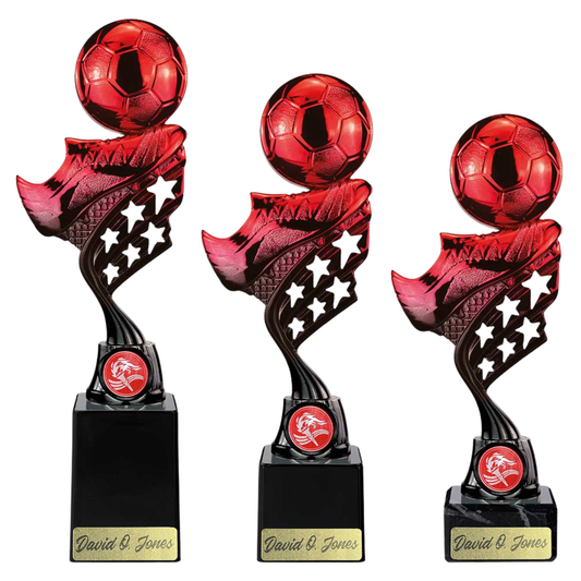 Innov8 Football Plastic Trophy - Red