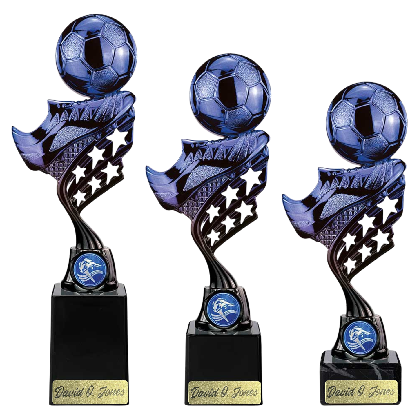Innov8 Football Plastic Trophy - Blue