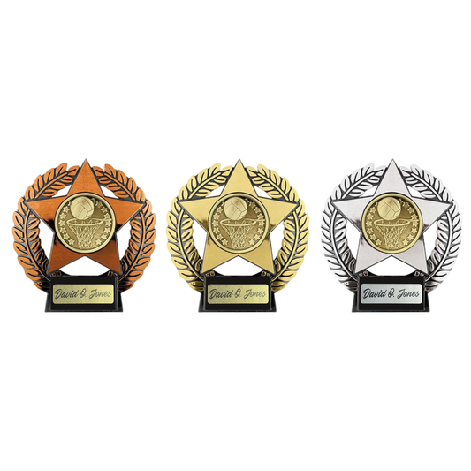 Emperor Star Netball Plaque Trophy