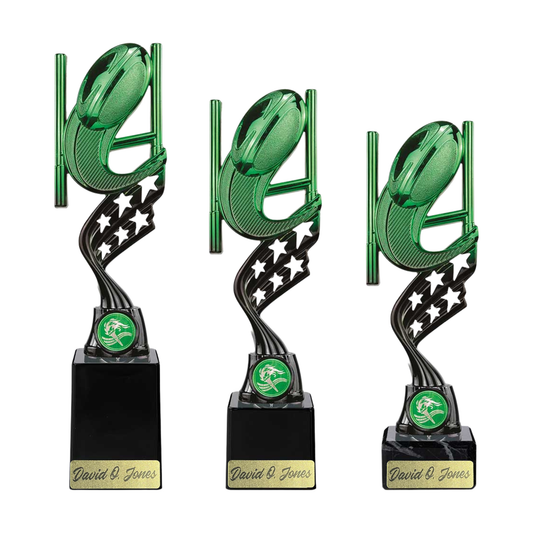 Innov8 Rugby Plastic Trophy Green