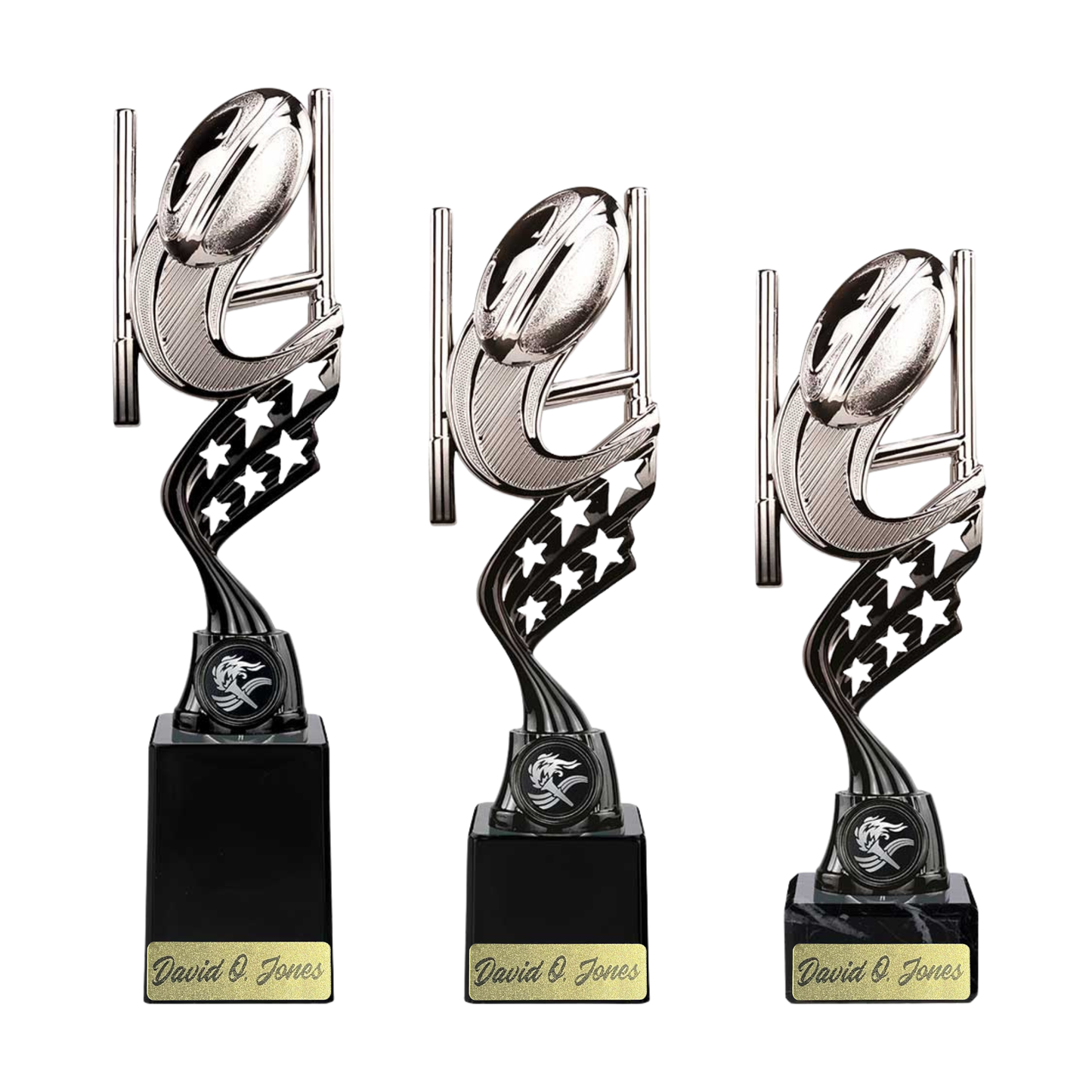 Innov8 Rugby Plastic Trophy Silver