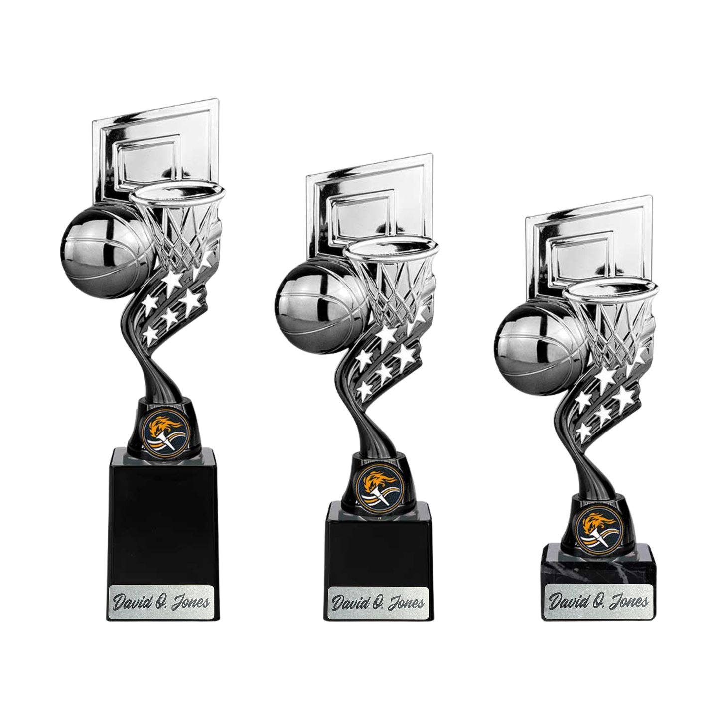 Innov8 Basketball Plastic Trophy Silver