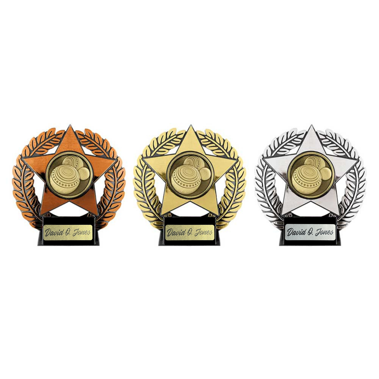 Emperor Star Lawn Bowls Plaque 120mm