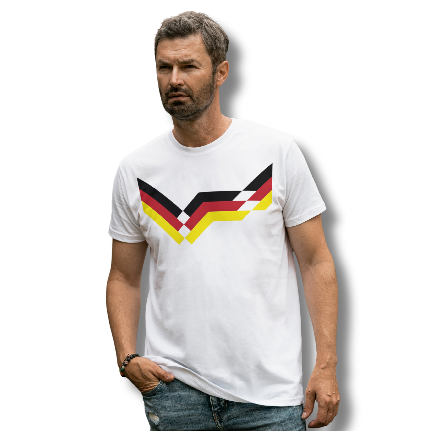 West Germany Retro Football T-Shirt – Italia 90 Inspired Graphic Tee (White)