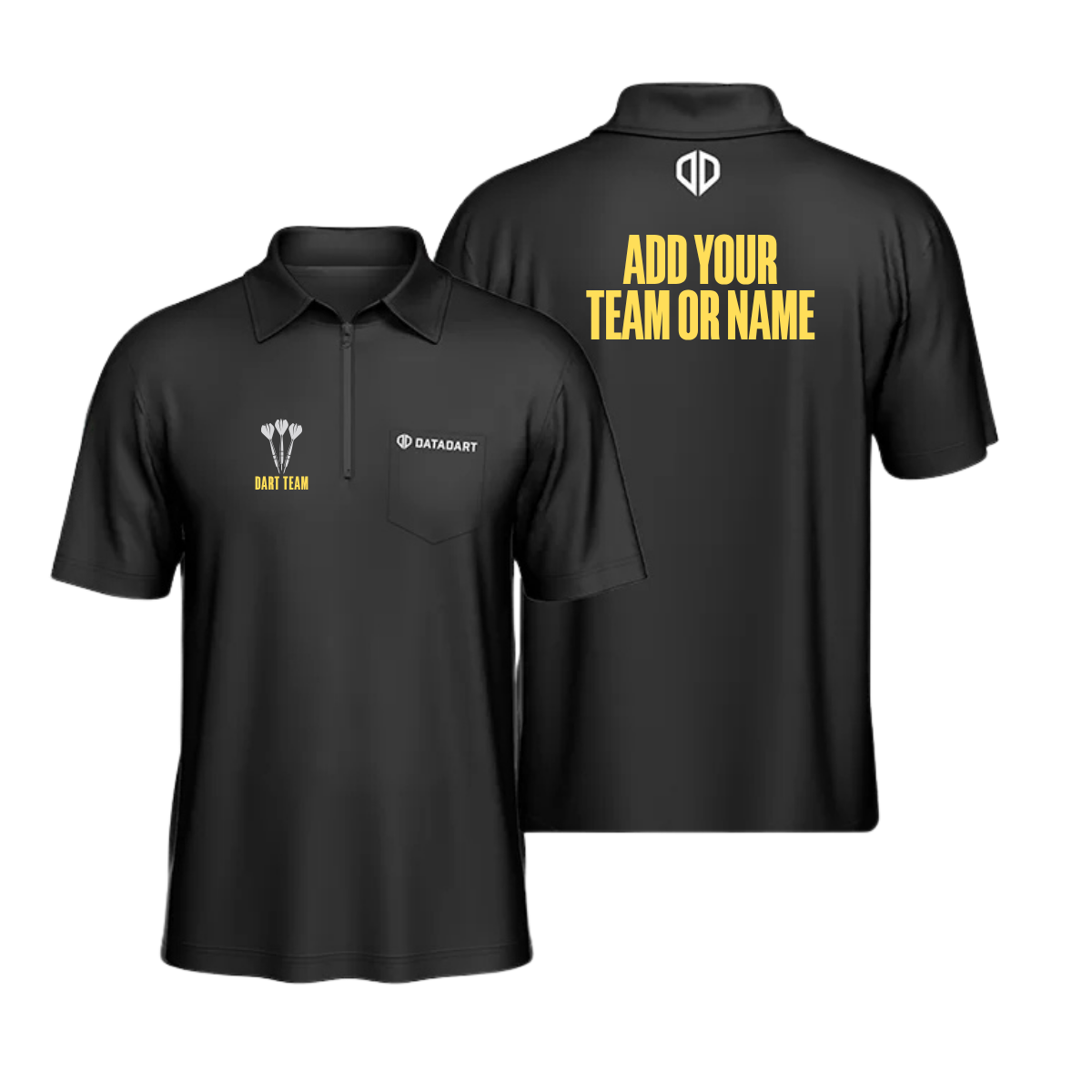 Custom Darts Shirt - Data Dart Player Top Black - Adults