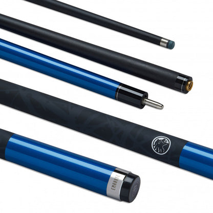 Powerglide POOL CUE EMANATE CARBON 10MM BLUE