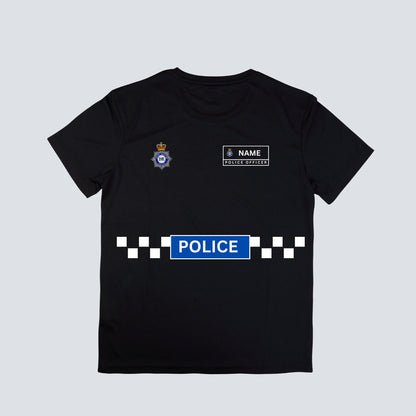 Kids Custom Fancy Dress Police Shirt Officer Costume