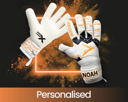 Custom Name Football Goalkeeper Gloves - Great Gift - Junior and Adults sizes - Fusion X Negative