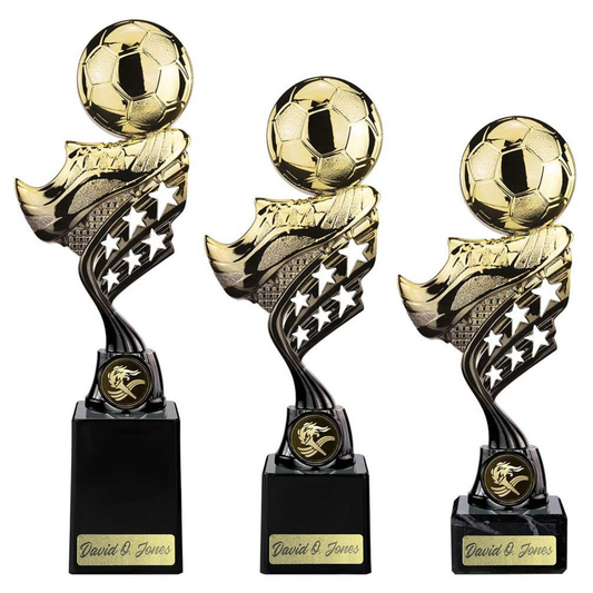 Innov8 Football Plastic Trophy - Gold & Black