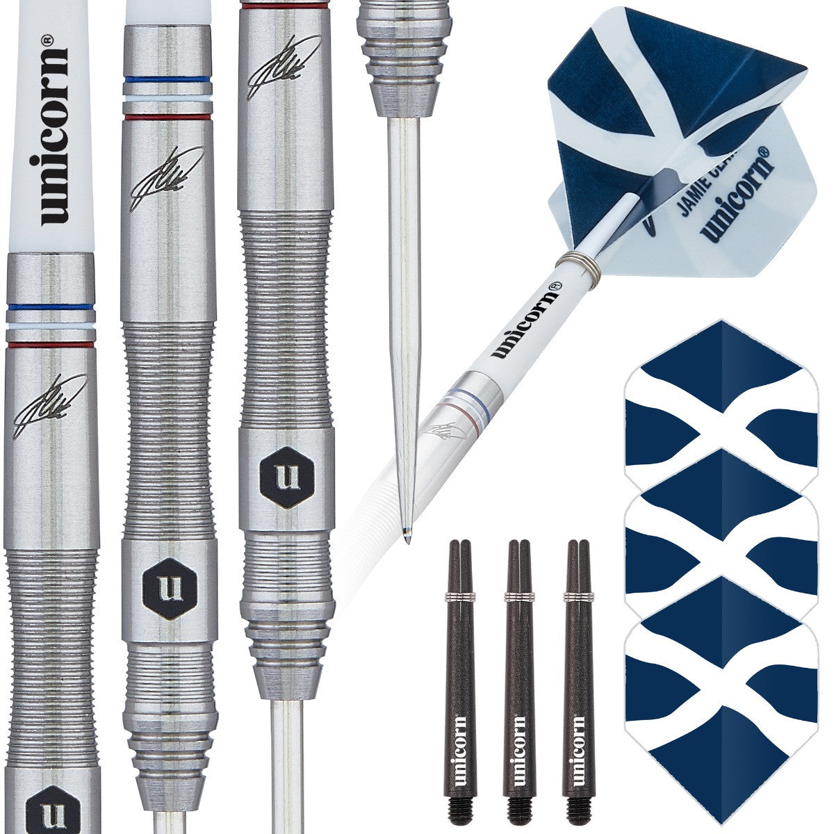 Unicorn JAMIE CLARK 80% TUNGSTEN Steel tip Darts set 22G
