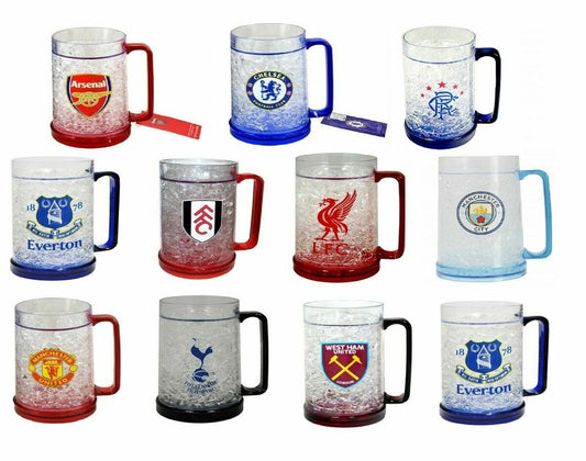Football Teams Freezer Tankard Clear Crest