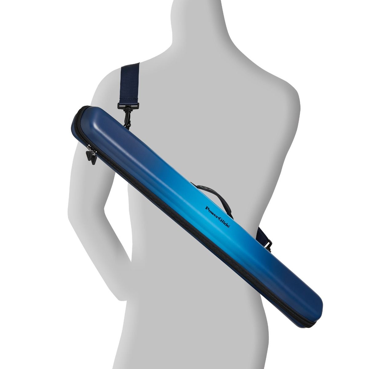 Powerglide SVARTUR 2 Piece Snooker / Pool Cue Case - Blue