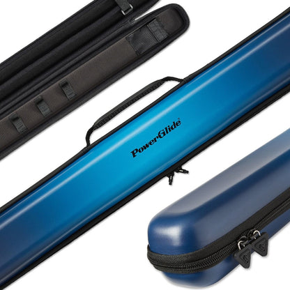Powerglide SVARTUR 2 Piece Snooker / Pool Cue Case - Blue