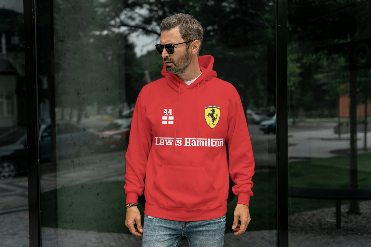 Lewis Hamilton Supporters Hoodie 2025 – Fire Red