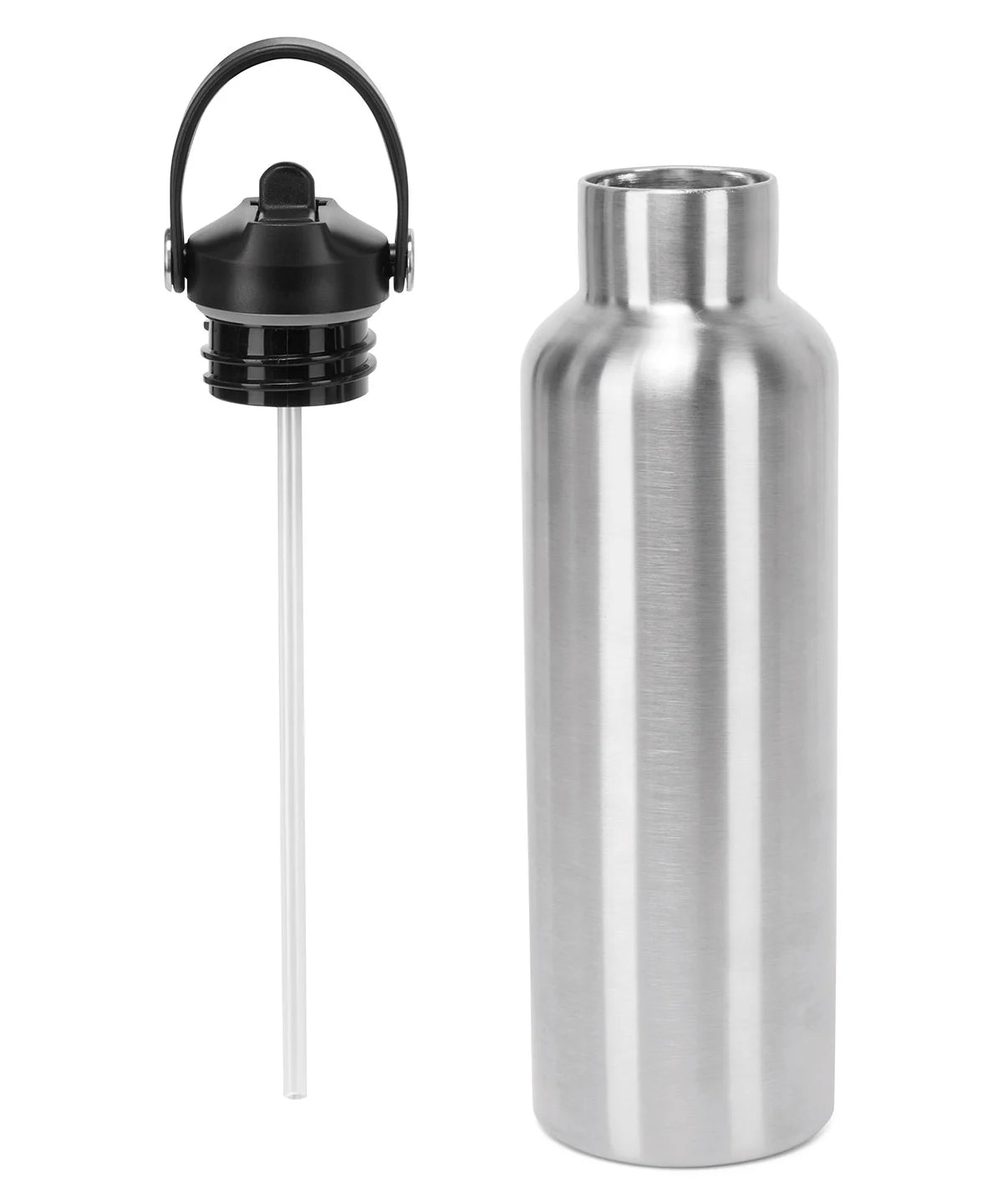 Tridri® vacuum sports water bottle with flip up straw