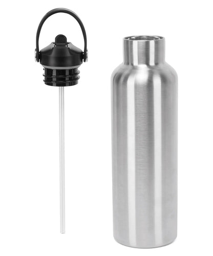 Tridri® vacuum sports water bottle with flip up straw