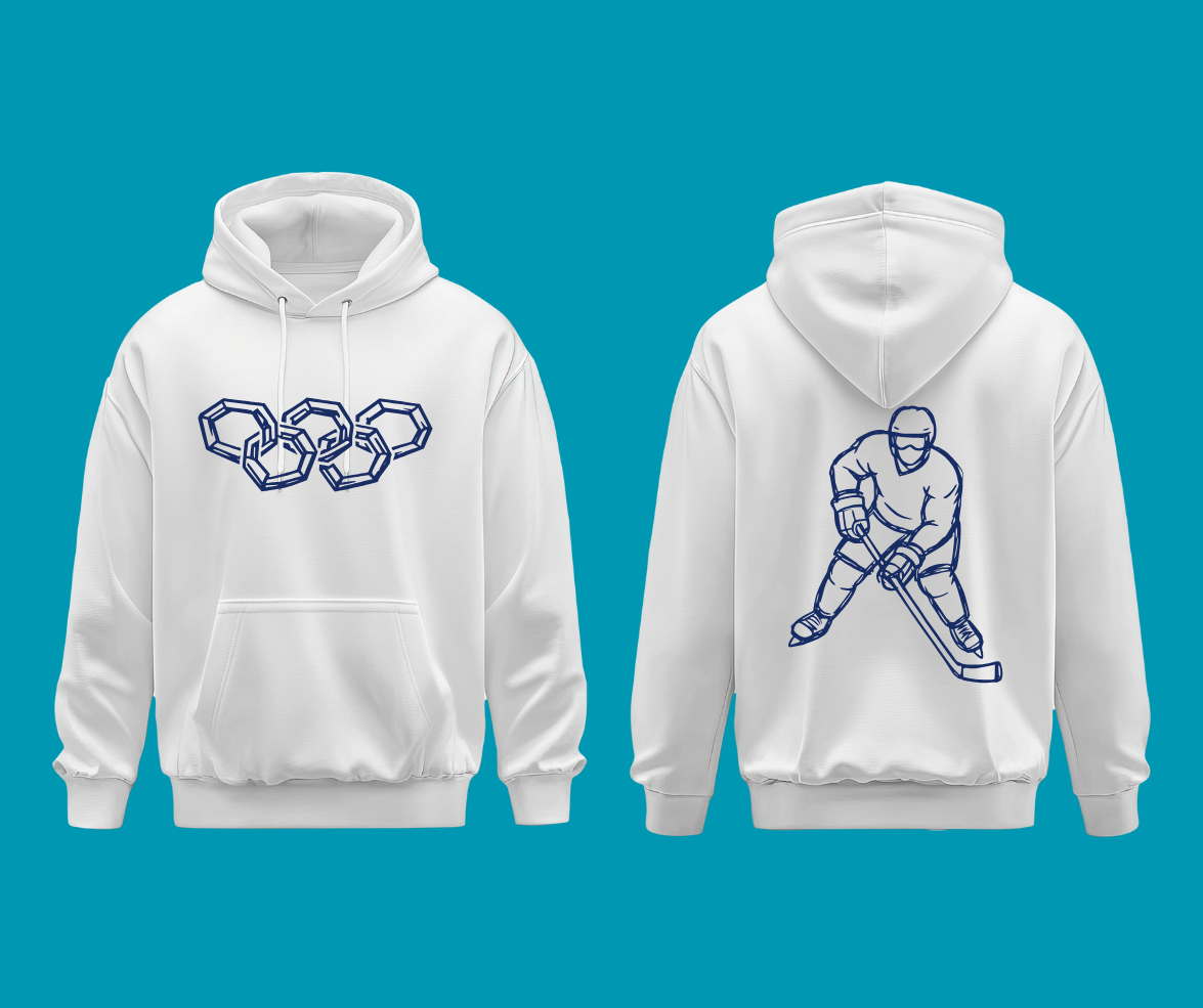 Winter Olympics Inspired Hoodie – Minimal Line Art Sports Design