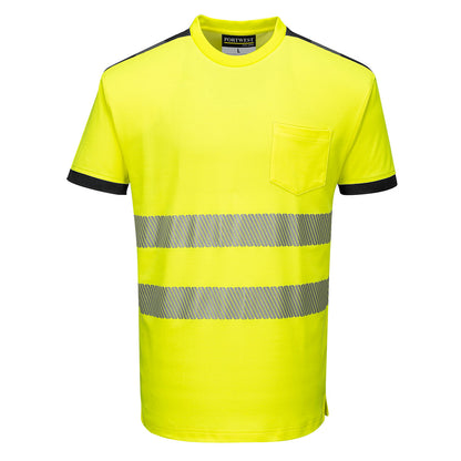 Portwest Workwear T181 PW3 Yellow Hi-Viz T-Shirt S/XXL