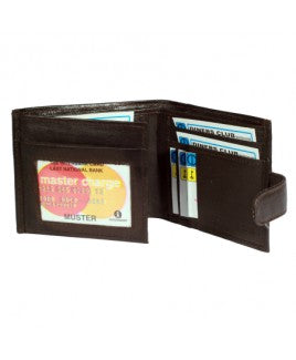 Sheep Nappa Wallet RFID Protected (1174) with Credit Card sections Black