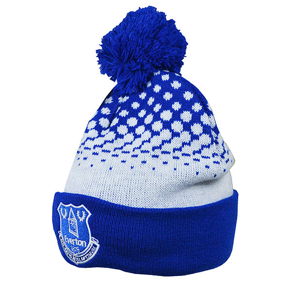 Everton FC fade knit bobble hat