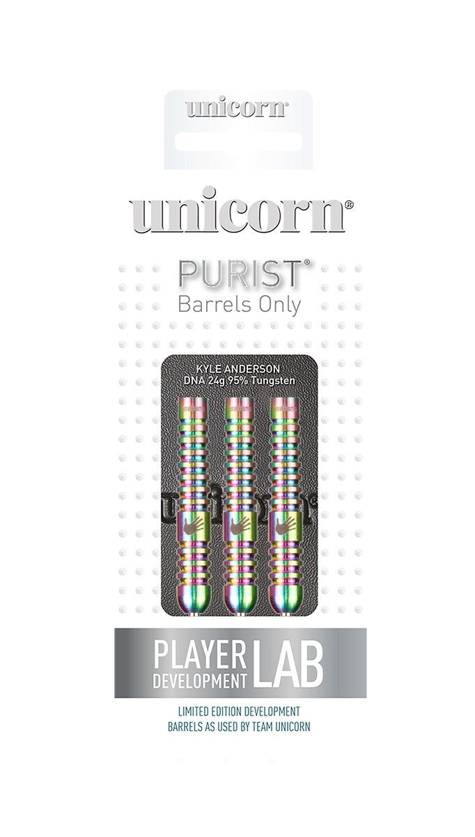 Unicorn Purist Darts Barrels Only, Kyle Anderson DNA 24g 95% Tungsten