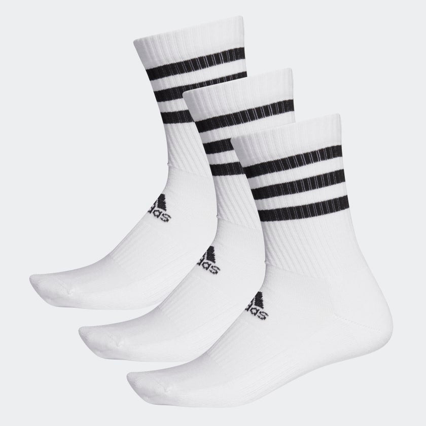 Adidas 3 Stripe Cushion Crew 3 Pack socks