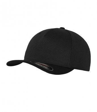 Flexfit 5 Panel Black Cap