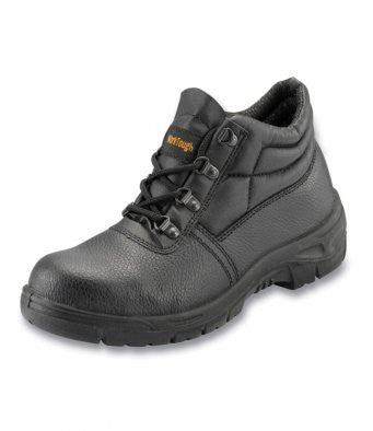 Work Tough Safety Footwear - Chukka boot 100 black steele toe cap