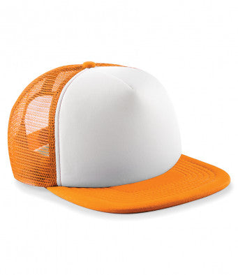 Beechfield Kids Mesh Snapback Orange/White