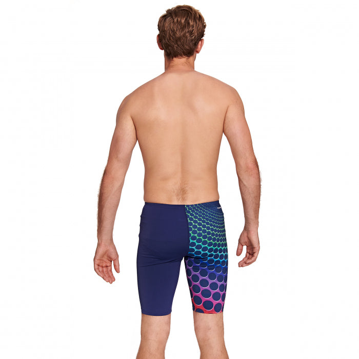 Zoggs Metallic jammer swimming shorts men's blue/multi 40"