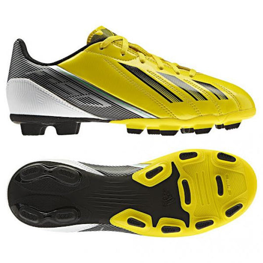 Adidas F5 TRX HG Junior football boots - moulded stud - yellow/white/black
