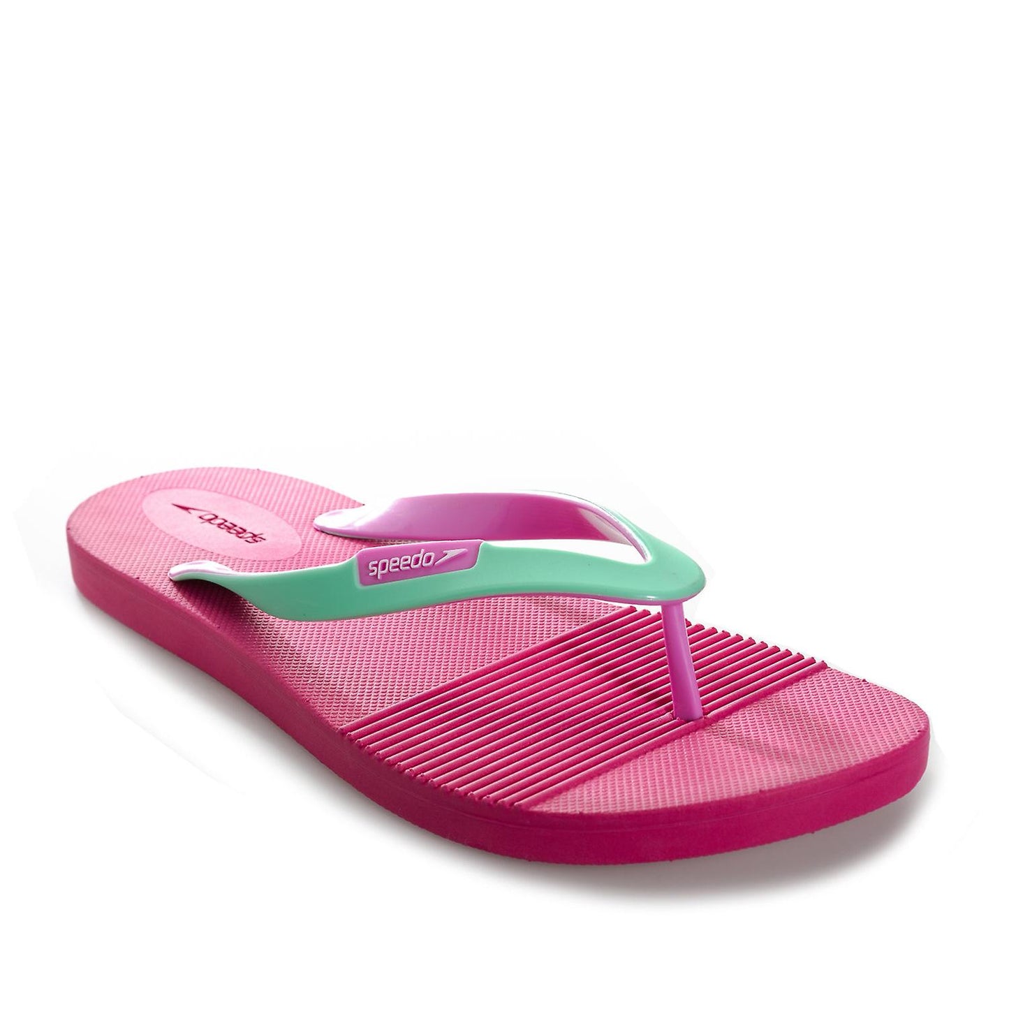 Speedo Saturate II pink and green ladies' thong flip flops
