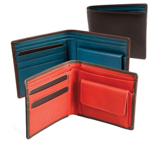 Soft cow nappa wallet black/red or black/blue (611016)