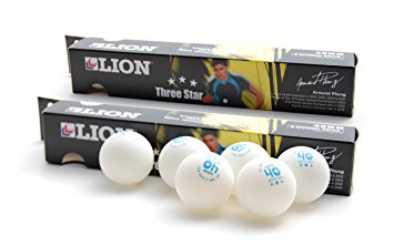 Lion 1,2 or 3 STAR Quality 40mm Table Tennis Balls Pack of 6 balls