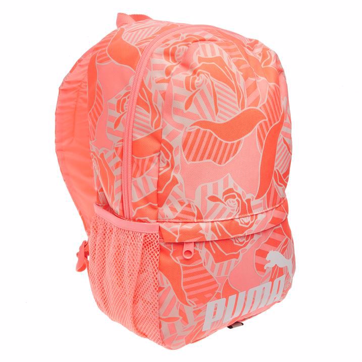 Puma fluo mini backpack peach/white rose