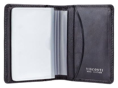 Visconti Mens Leather Wallet For Credit Cards With RFID Fraud Protection